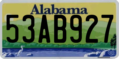 AL license plate 53AB927