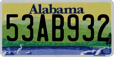 AL license plate 53AB932