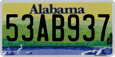 AL license plate 53AB937