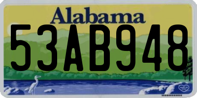 AL license plate 53AB948