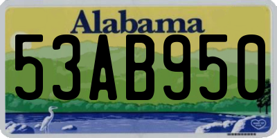 AL license plate 53AB950