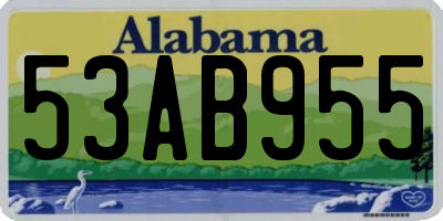 AL license plate 53AB955