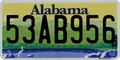AL license plate 53AB956