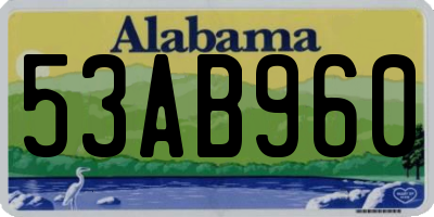 AL license plate 53AB960