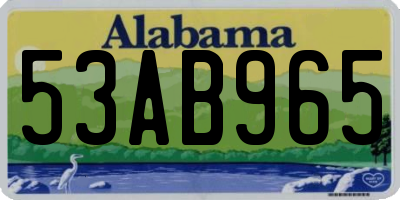 AL license plate 53AB965