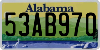AL license plate 53AB970