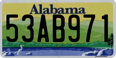 AL license plate 53AB971