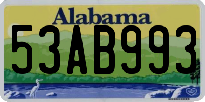 AL license plate 53AB993