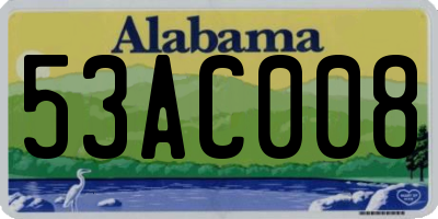 AL license plate 53AC008