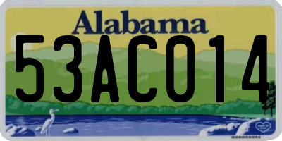 AL license plate 53AC014