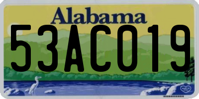 AL license plate 53AC019