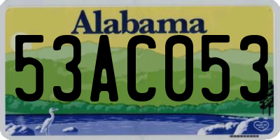 AL license plate 53AC053