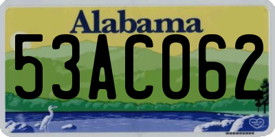 AL license plate 53AC062