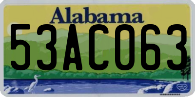 AL license plate 53AC063
