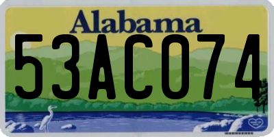 AL license plate 53AC074