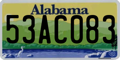 AL license plate 53AC083