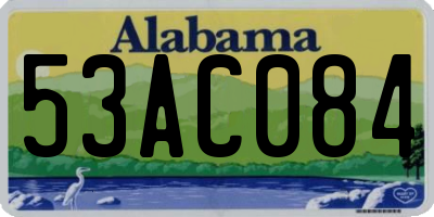 AL license plate 53AC084