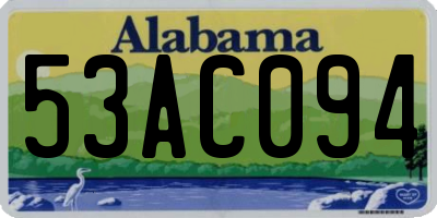 AL license plate 53AC094