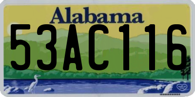 AL license plate 53AC116