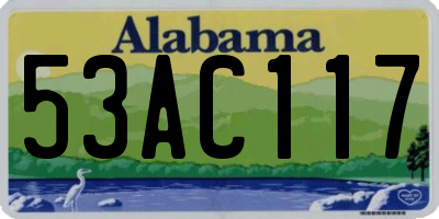 AL license plate 53AC117