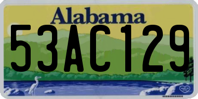 AL license plate 53AC129