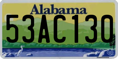 AL license plate 53AC130