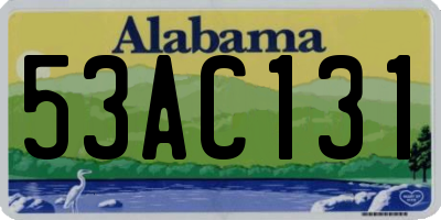 AL license plate 53AC131