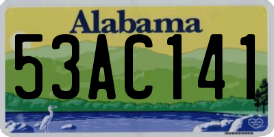 AL license plate 53AC141