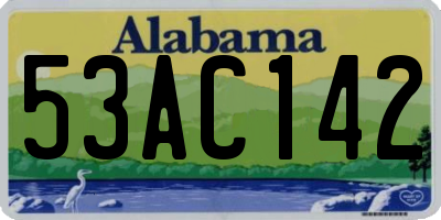 AL license plate 53AC142