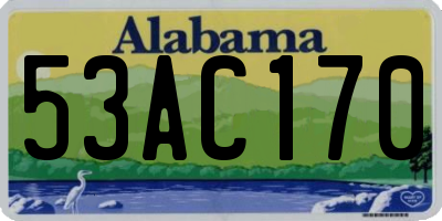 AL license plate 53AC170