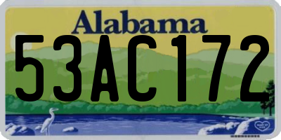 AL license plate 53AC172