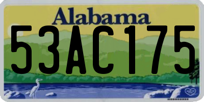 AL license plate 53AC175