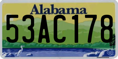 AL license plate 53AC178