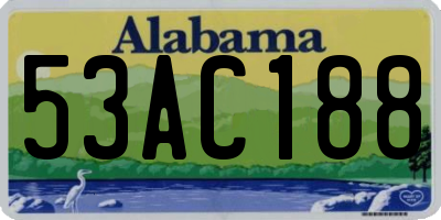 AL license plate 53AC188