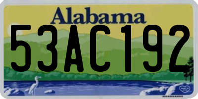AL license plate 53AC192