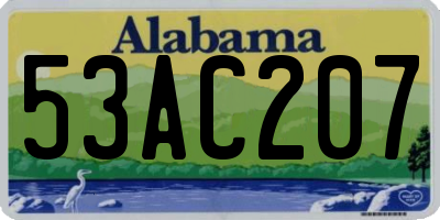 AL license plate 53AC207