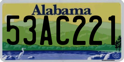 AL license plate 53AC221