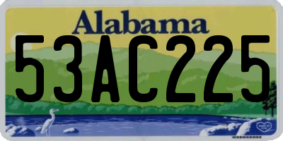 AL license plate 53AC225