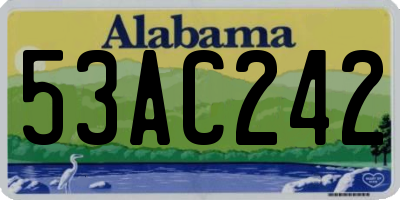AL license plate 53AC242