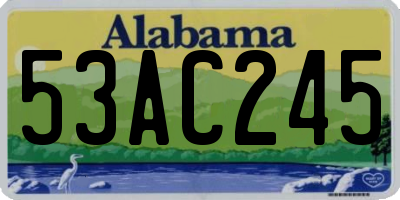 AL license plate 53AC245