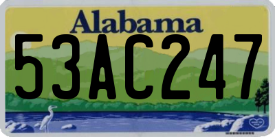 AL license plate 53AC247