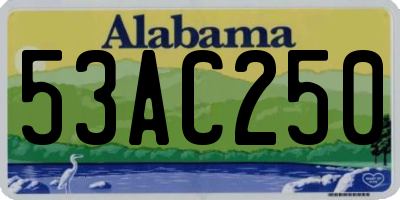 AL license plate 53AC250