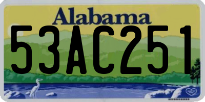 AL license plate 53AC251