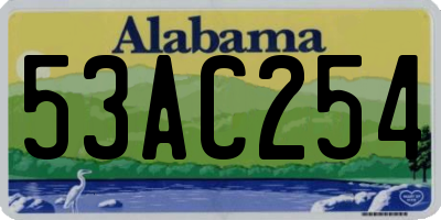 AL license plate 53AC254