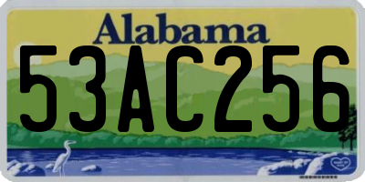 AL license plate 53AC256