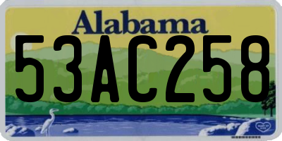 AL license plate 53AC258
