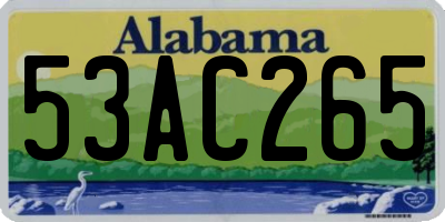 AL license plate 53AC265