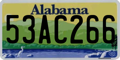 AL license plate 53AC266