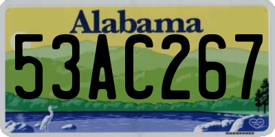 AL license plate 53AC267