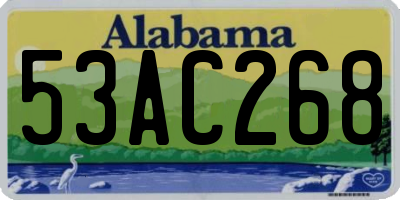 AL license plate 53AC268